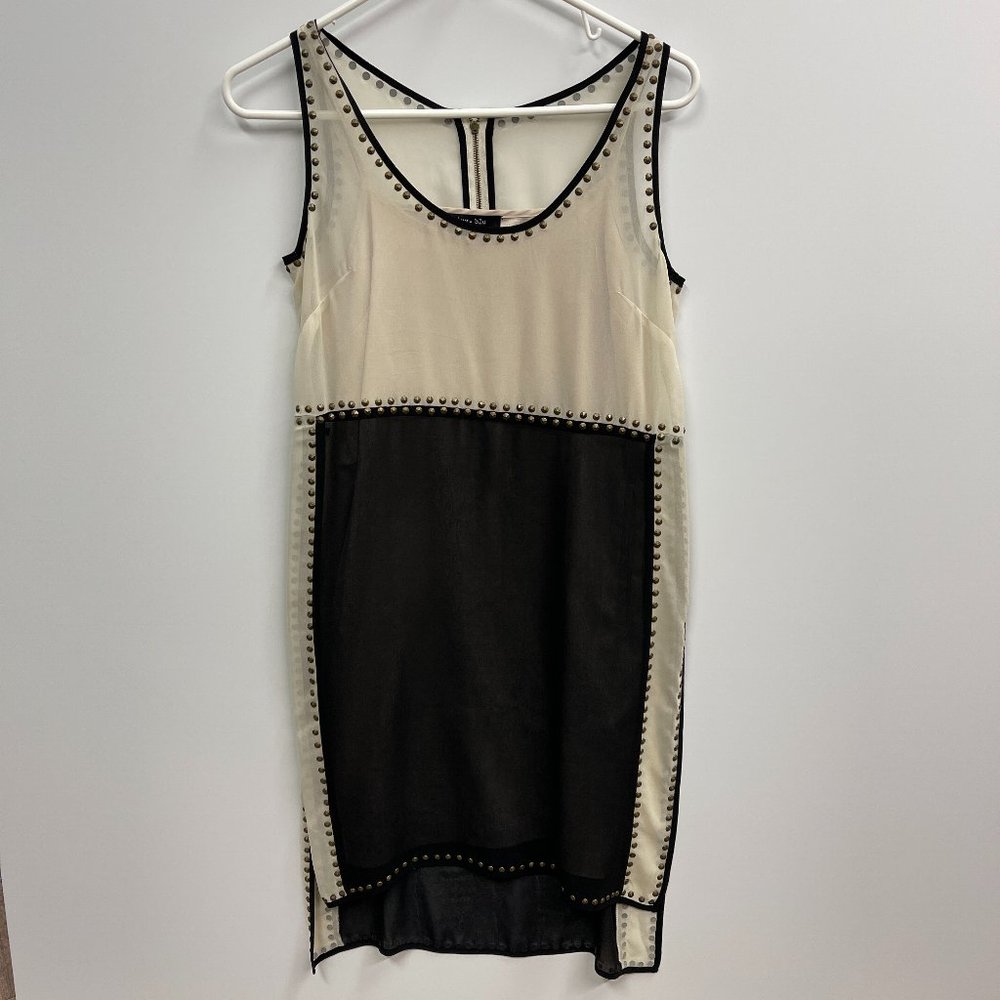 Ivy +‎ Blu Chiffon Studded Dress Size 2